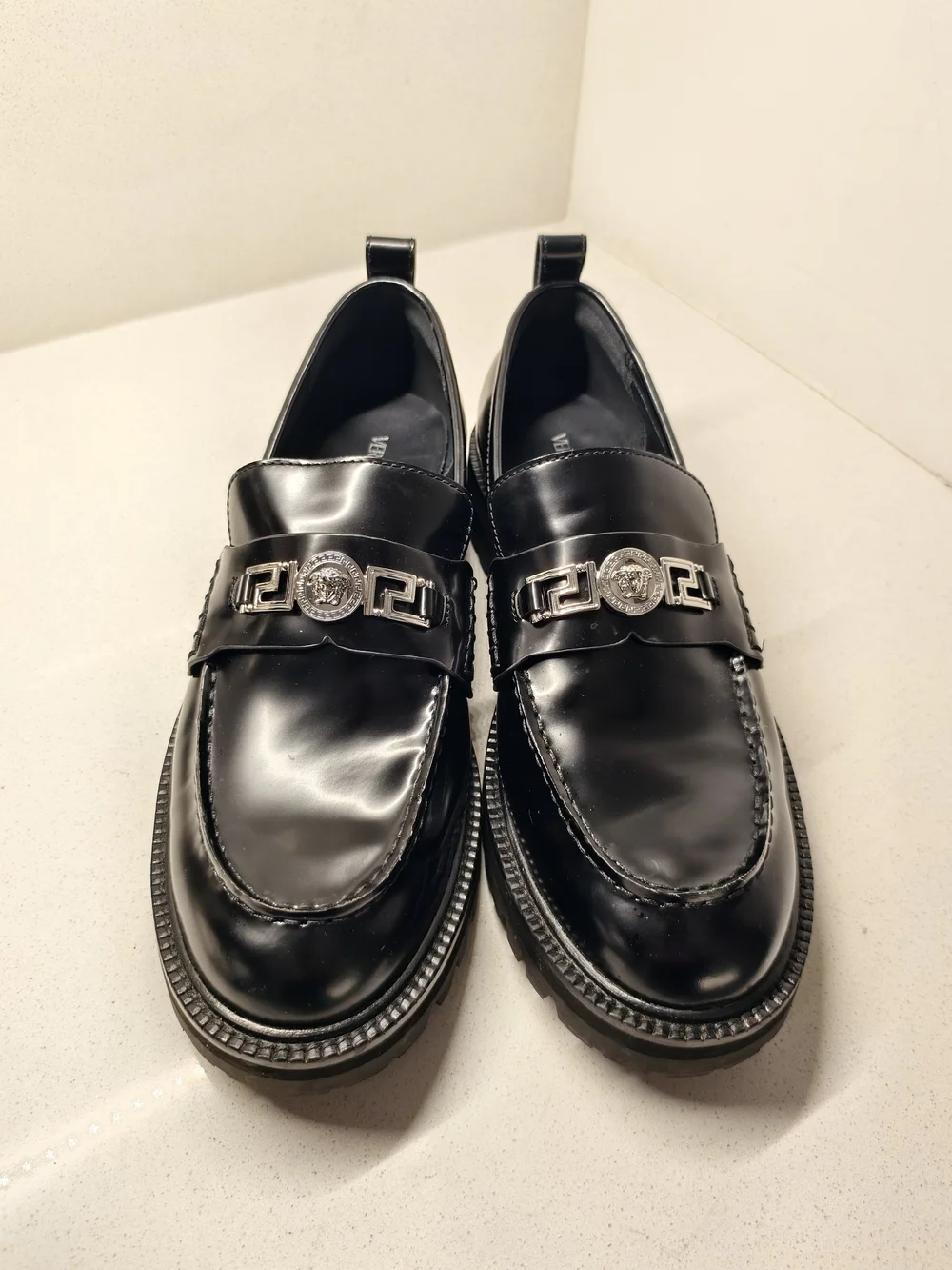 Black Men's Leather Bit Loafers
